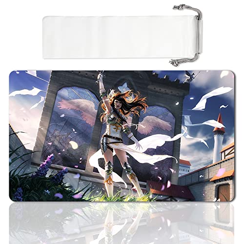 Board Game MTG Playmat Games Size 60X35 cm CCG Compatible for MTG CCG RPG Trading Card Game (Angelic Destiny) - color: Angelic Destiny