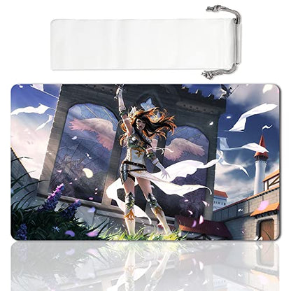 Board Game MTG Playmat Games Size 60X35 cm CCG Compatible for MTG CCG RPG Trading Card Game (Angelic Destiny) - color: Angelic Destiny