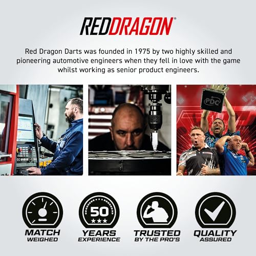 RED DRAGON Golden Eyes Professional Steel Tip Darts Set - 85% Tungsten Darts with Aluminum Shafts & Flights - Available in Weights from 22g to 32g - size: 24G