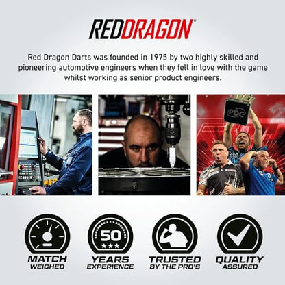 RED DRAGON Golden Eyes Professional Steel Tip Darts Set - 85% Tungsten Darts with Aluminum Shafts & Flights - Available in Weights from 22g to 32g - size: 26G