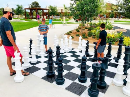 MegaChess Giant Chess Game Board - Plastic - Giant Size - Compatable 25 Inch 37 Inch and 49 Inch Giant Chess Sets 10 Inch Giant Checkers