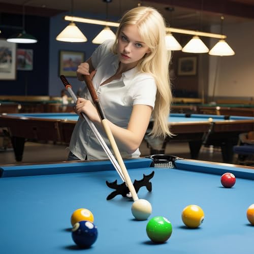 Covzoe 2 Pack Retractable Billiard Cue Stick, Pool Bridge Stick with Removable Bridge Head, Pool Cue Accessories with EVA Handle for Table Competition