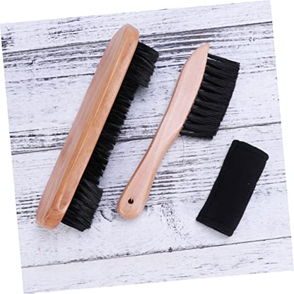 GANAZONO Billiard Accessories Pool Table Brush Set Snooker Cleaner Rail Brush Soft Bristles Wood Handle Dust Removal Tool