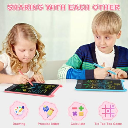 cimetech Toddler Girl Gifts, LCD Writing Tablet 2 Pack, Kids Toys for 3 4 5 6 Year Old Boys, 8.5 Inch Drawing Pad Painting Coloring Books, Travel Essentials Activities, Birthday Gifts Toddler Age 1-3 - color: 8.5'' Blue & Pink