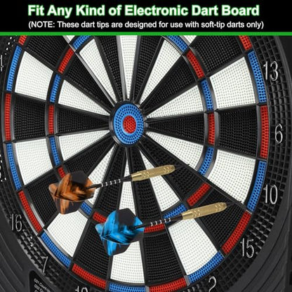 PATIKIL Soft Tip Darts Set Darts Plastic Tip 12 Pack 18 Gram with 60 Extra Plastic Dart Tips 21 Dart Flights 12 Plastic Shafts for Electronic Dart Board