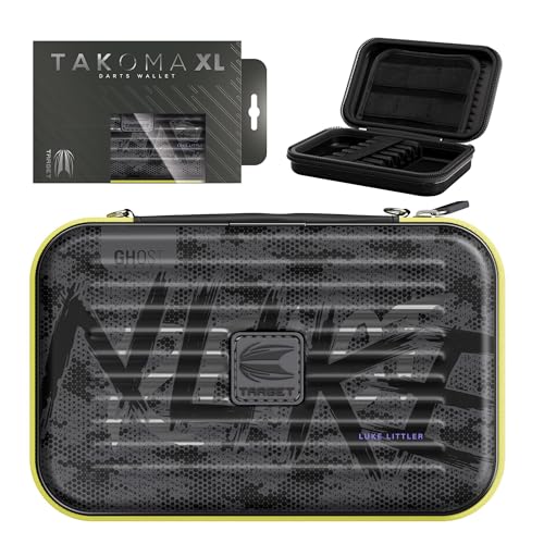 Target Darts Luke Littler Ghost Series XL Takoma Wallet, Regular – Darts Case, Black/White Storage Cases, “The Nuke” Zipper Dart Holder, Professional Accessories – Holds 6 Fully Assembled Darts - style: XL Wallet