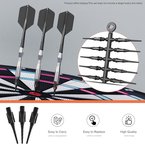 CyeeLife Fit Point Plus Tip | Soft Tip Dart Points | 2BA Thread | Dart Accessory | 50 Count