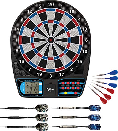 Viper by GLD Products 787 Electronic Dartboard, Black Magic 18g & Silver Thunder 18g Soft Tip Darts