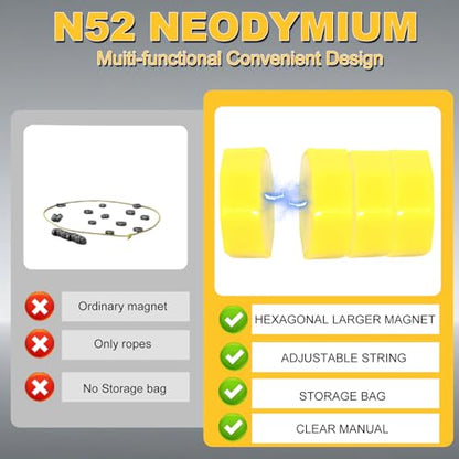Magnetic Chess Game with String (20 Pcs) - Upgraded N52 Neodymium Magnet Strategy Board Game Set for Kids & Adults, Portable Travel & Family Night Tabletop Game