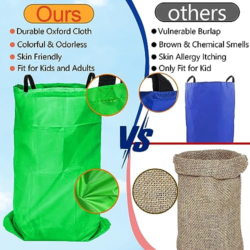 TITGIPE Potato Sack Race Bags - 32PCS Outdoor Games Sack Race Bags for Adults and Kids,3 Legged Race Bands,Egg Spoon Relay Race,Bean Bag Toss,Party Games for Kids,Field Day Games for Adults