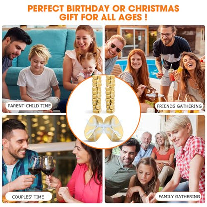 Magnetic Chess Game, Magnet Game with 20 Larger Golden Stones & String, Strategy Magnetic Stone Game for Family, Magnet Board Game Party Favors for Kids & Adults