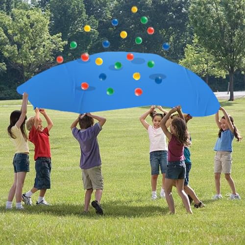 Sonyabecca Blue Hole Tarp Team Building Game Learning Fun Team Building Games for Work Teamwork Group - size: 98''Lx71''W