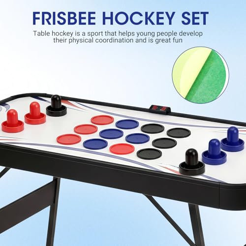 24 PCS Air Hockey Pucks and Paddles, Replacement Pushers and Goal Handles | Strikers and pucks for indoor tabletop hockey games, Fits most tables, Smooth glide surface