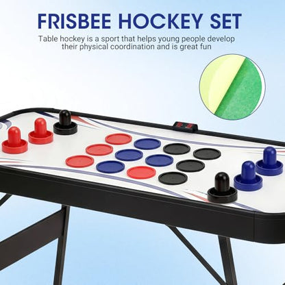 24 PCS Air Hockey Pucks and Paddles, Replacement Pushers and Goal Handles | Strikers and pucks for indoor tabletop hockey games, Fits most tables, Smooth glide surface
