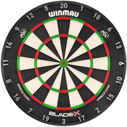WINMAU Professional Bristle Dartboard - PDC Tournament Board with Official Tournament Specifications - Available in Blade 6 Single, Dual, Triple Core & Blade X Generations