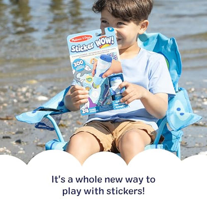 Melissa & Doug Sticker Wow!™ 24-Page Activity Pad and Sticker Stamper, 300 Stickers, Arts and Crafts Fidget Toy Collectible Character – Shark - for Kids Ages 3+ - FSC Certified - color: Shark, size: Single