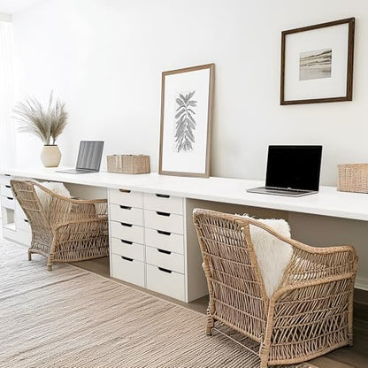 Kaboon White Table Top 23.62" D x 59.1" W, Solid One-Piece Desktop, Universal Wood Countertop, Reversible Laminate Top, Double Desks, L-Desk DIY, for Home and Commercial - color: White, size: 60x24
