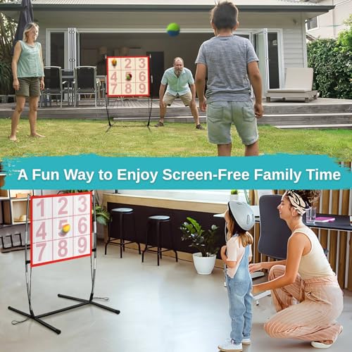BaseGoal Dart Board, Velcro Target Toss Set with Sticky Balls and Support Frame, Indoor/Sport Outdoor Party Recreation Game, Easy Set Up with Carry Bag