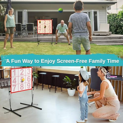 BaseGoal Dart Board, Velcro Target Toss Set with Sticky Balls and Support Frame, Indoor/Sport Outdoor Party Recreation Game, Easy Set Up with Carry Bag