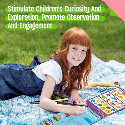 SpriteGru Logic Puzzles Game Pad, 30 Reusable & Erasable Logical Thinking Games, Dry Erase Brain-Boosting Puzzle Activities Book for Kids, Educational Toy for Road Trip, Airplane & Car Travel - style: Logic Puzzles