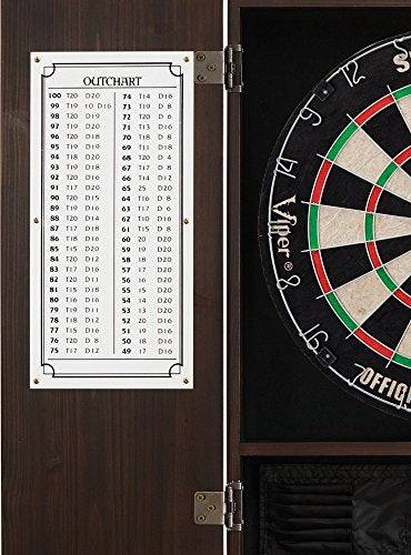 Viper by GLD Products Metropolitan Solid Wood Cabinet & Sisal/Bristle Dartboard Play-Ready Bundle - color: Espresso, style: Standard Set