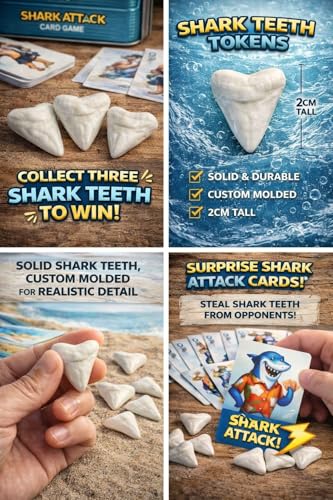 Shark Attack Card Game Beach Travel Family 2 to 6 Players