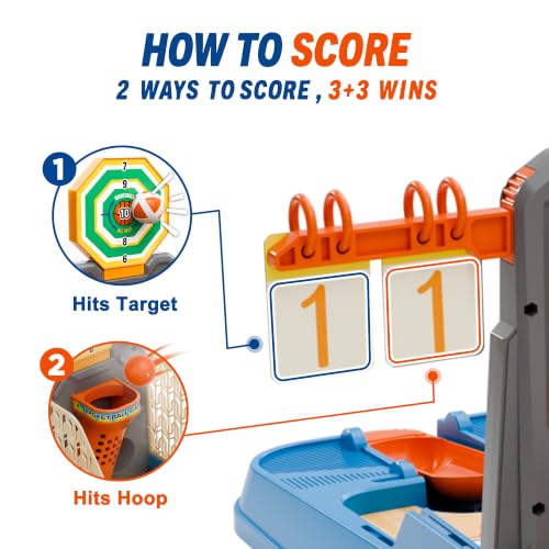 iPlay, iLearn Kids Tabletop Basketball Toy, Battle Board Game Age 3-5 6-8 | Desktop Shooting Ball Dartboard Toys, Fun Famliy Party Target Dart Game, Cool Birthday Gifts for 4-7 8-12 Yr Child Boy Girl