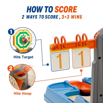 iPlay, iLearn Kids Tabletop Basketball Toy, Battle Board Game Age 3-5 6-8 | Desktop Shooting Ball Dartboard Toys, Fun Famliy Party Target Dart Game, Cool Birthday Gifts for 4-7 8-12 Yr Child Boy Girl
