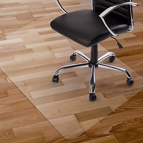 Kuyal Clear Chair Mat, Hard Floor Use, 48" X 59" Transparent Office Home Floor Protector mat Chairmats (48" X 59" Rectangle) - size: 48" x 59" Rectangle