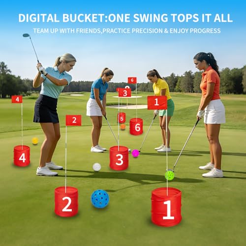 6 Hole Backyard Game Golf for Family and Adults,Portable Golf Course Practice for Yard,Beach,Park, Camping,and Outdoor Fun (2 Adjustable Clubs)