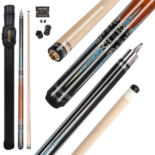 CUEELF Pool Cue Stick,Low Deflection Shaft Billiard Cue Sticks with 1X1 Hard Case,Professional Billiards Ques Sticks with 13mm Tip,19.5/20/21 oz Pool Stick - color: GB-B+R, size: 20 oz