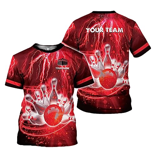 Rivelus Personalized Name Bowling Shirts for Men and Women 3D, Bowling Shirts for Team Bowling, Bowling Shirts Gift - color: Blm20