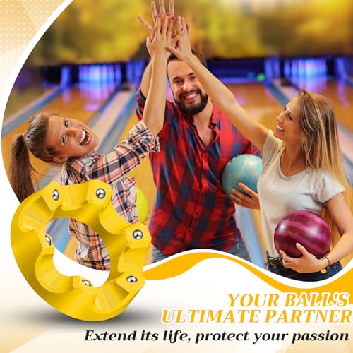 Yookeer Bowling Ball Spinner Stand, 360° Smooth Rotating Ball Cup Holder with Easy Multi-Angle Grip, Universal Bowling Accessories for Optimal Performance, Cleaning & Polishing - color: Yellow