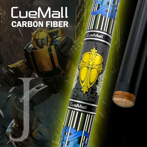 CueMall 58" 2-Piece Billiard Pool Cue Sticks,12.5mm Fiberglass Graphite Composite Billiard Cue Sticks,19oz Pool Sticks Tacos de billar for Adults Men/Women, House or Commercial/Bar Use - color: CueMall-J