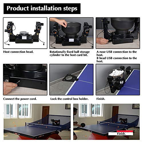 Ping Pong Robot Machine with 36 Different Spin Balls Table Tennis Robots Automatic Ball Machine for Training - color: Dual Head Ping Pong Robot