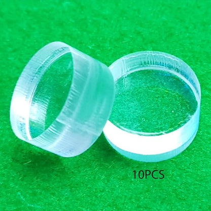 10 Pieces Break Jump Clear Cue Tip Billiard Pool Cue Tip Hard Professional Replacement for Player Billiard Beginners Snooker - color: clear