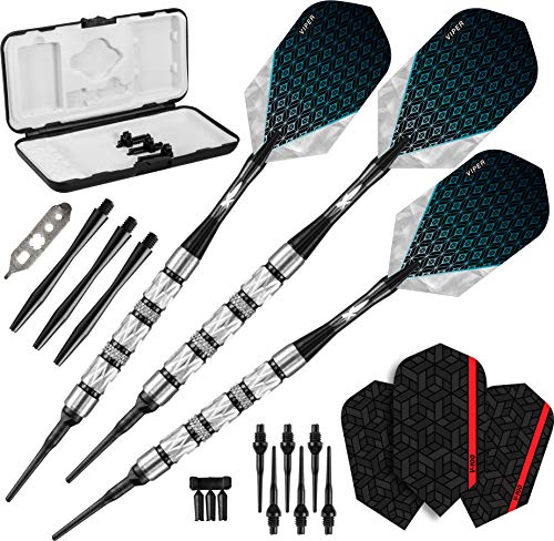 Viper Diamond 90% Tungsten Soft Tip Dart Set Black Rings 16 Grams