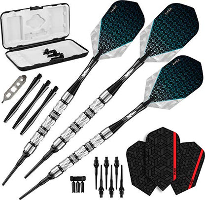 Viper Diamond 90% Tungsten Soft Tip Dart Set Black Rings 16 Grams