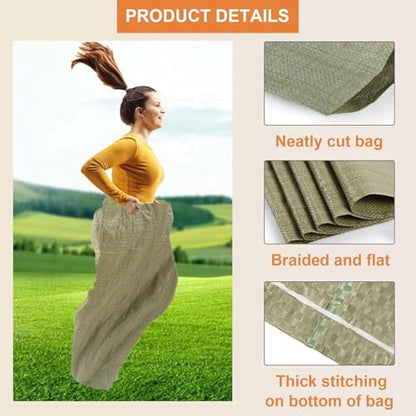 Potato Sack Race Bags, 24x39 - Set of 10, Reusable Sack Race Bags for Family Vegetable Potato Bean Onion Storage - color: 10Pcs