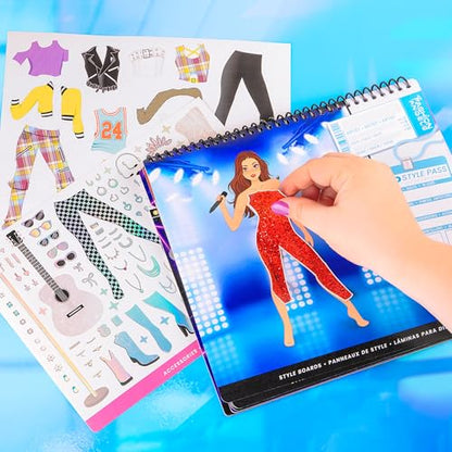 Fashion Angels Live! in Concert Sticker Stylist Fashion Set, Includes Concert Venue Style Boards, Popstar Silhouettes & 600+ Stickers, Ideal Gift for Kids & Teens - style: Pop Star