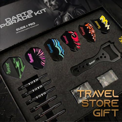 IgnatGames Dart Flights and Accessories - Sets of Different Shape Darts Flights and Flights Protectors, Darts Accessories Kit