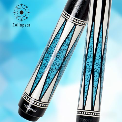 Collapsar CA Pool Stick with 1X1 Hard Case,58" Maple Professional Billiard Cue Stick,19-21 oz Pool Cue Set - color: CA007+Joint Protector+Hard Case, size: 20 ounce