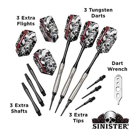 Viper Sinister 95% Tungsten Soft Tip Darts - size: 18 grams, style: Contoured Barrel