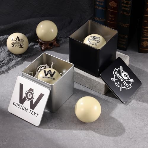 Lam Hub Fong Custom Engraved Name Cue Ball, Billiards Cue Ball – Personalized Pool Ball Pool Table Accessory, Gift for Dad Husband Billiards Player, Father's Day Wedding Birthday