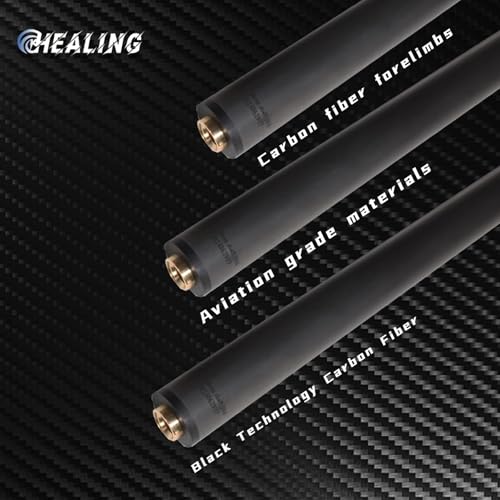 100% Carbon Fiber Shaft, Black Technology Shaft of Pool Cue Front Part for Billiard Play/Break/Snooker Cue Shaft with Foam- 737 mm,745mm,765mm - color: Black, size: 12.9*21.4*737