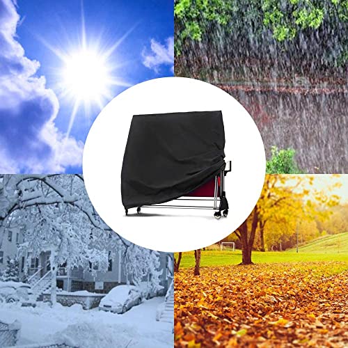 NW NW Table Tennis Cover Outdoor Waterproof Ping Pong Table Cover,Folding Table Tennis Cover,All Weather Protection,Black