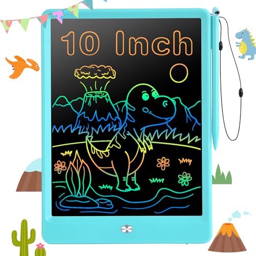 EooCoo LCD Writing Tablet for Kids, Toddler Gifts 10 Inch Kids Drawing Pad Doodle Board, No Mess Coloring Books for Toddler, Travel Activities, Educational Toys for 3-8 Years Old Girls Boys - color: Blue