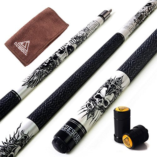 CUESOUL 58 inch 1/2 Maple Pool Cue Stick Kit-Rockin Series - color: G407, size: 21oz