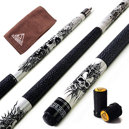CUESOUL 58 inch 1/2 Maple Pool Cue Stick Kit-Rockin Series - color: G407, size: 21oz