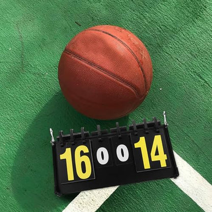 Beaupretty Portable Basketball Volleyball Scoreboard Flip Scorekeeper Tabletop Scoreboard for Sports Games and Competition Use
